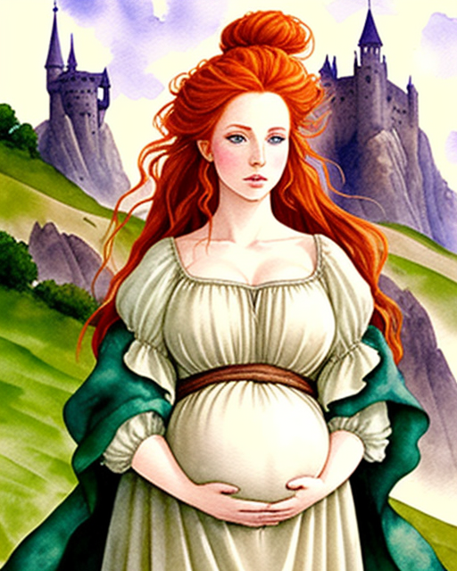 Ovidia, la chatelaine et mère du héro du livre Gorn-le-doux, roman médiéval Fantasy
